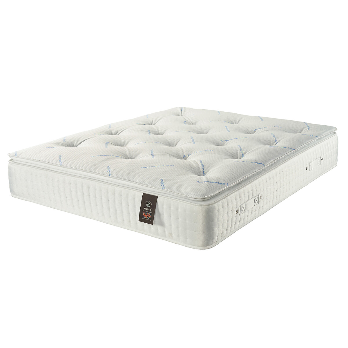 Aspire Luxury 3000 Pocket Climate Cool Premium Wool Pillowtop Mattress white, ASPIRE