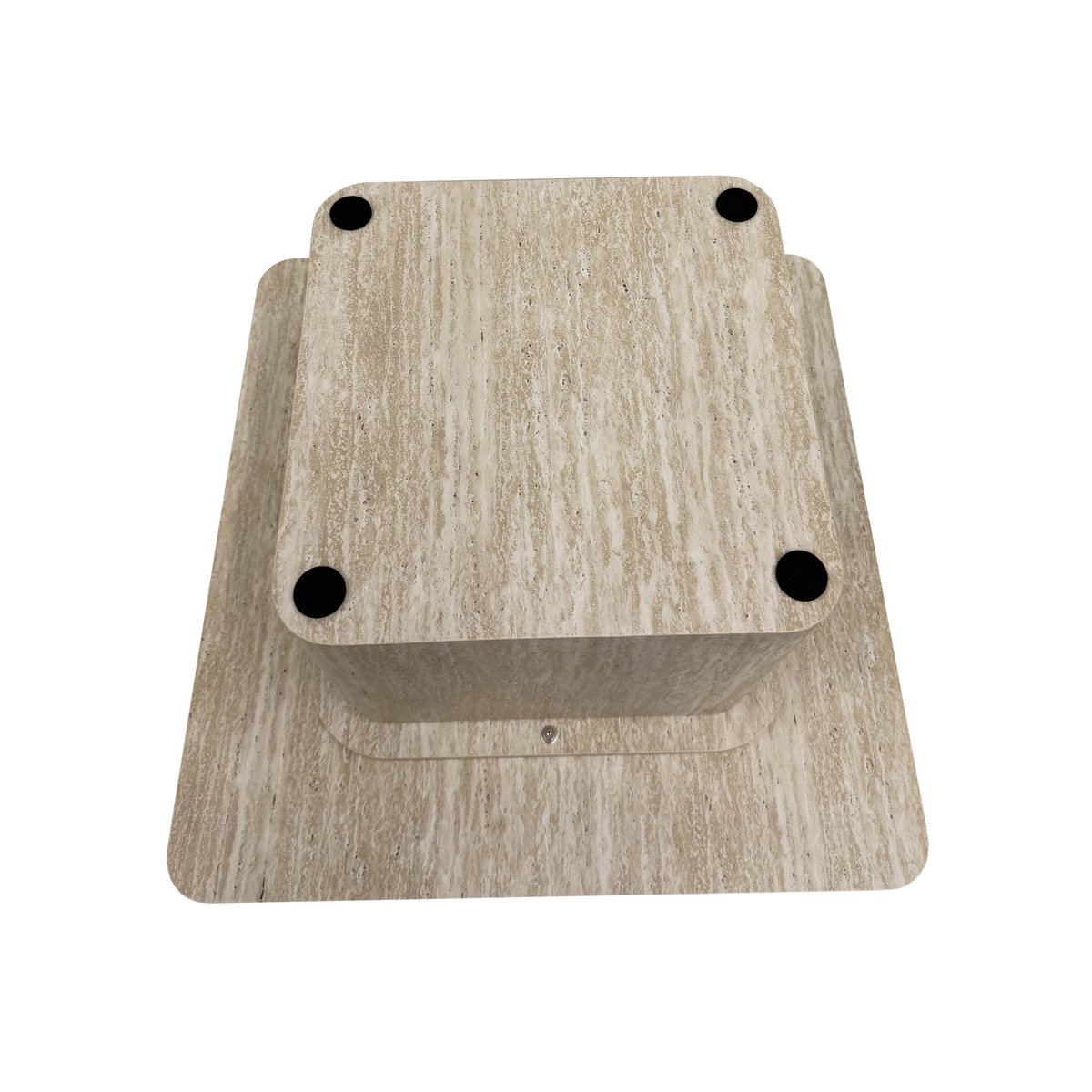 Table basse aspect naturel carrée 80 x 80 x 45 cm, PAULA bois, OVIALA