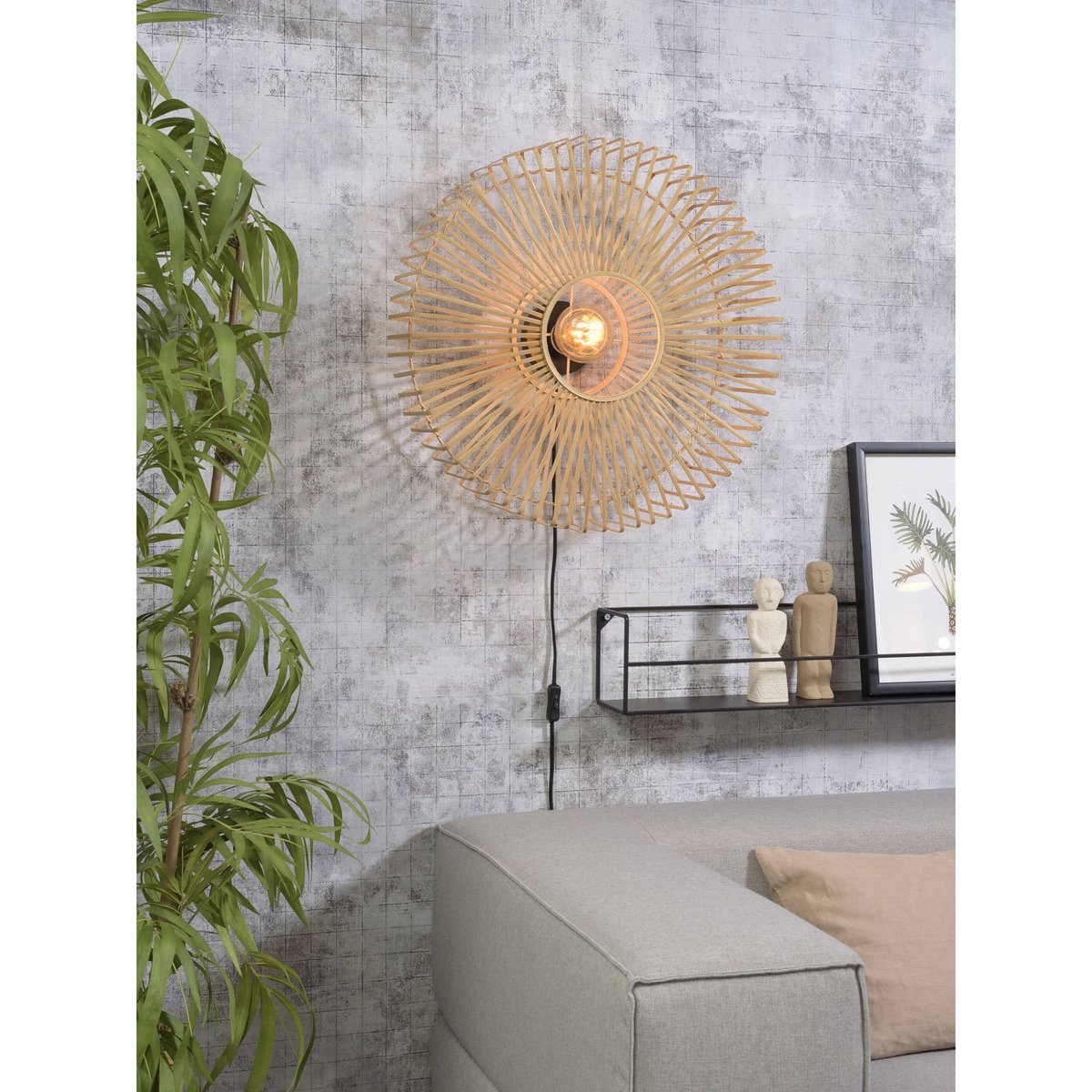 Lampe Murale Bambou BROMO naturel, GOOD & MOJO
