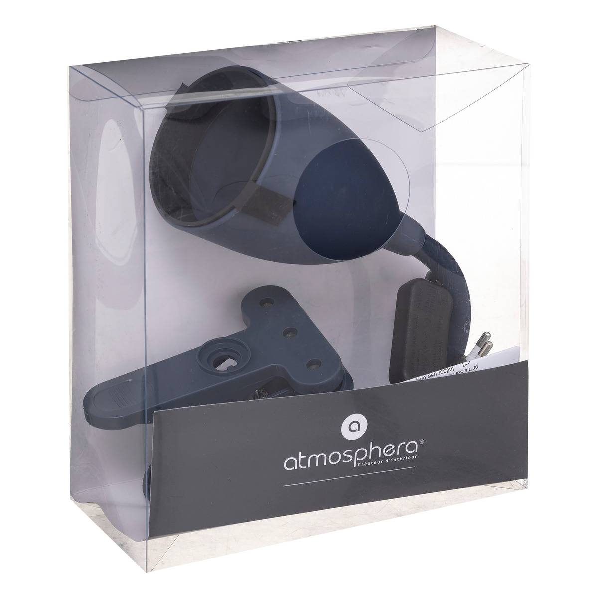 Lampe pince flexible pratique SILY bleu orage, ATMOSPHERA