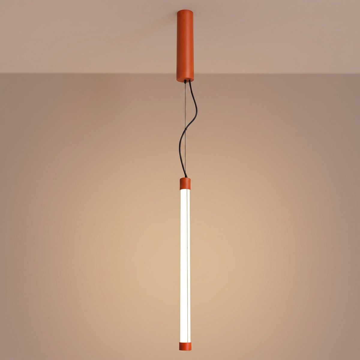 Suspension Acier Ocre Rouge LED 1 Trang ocre rouge, EDEN