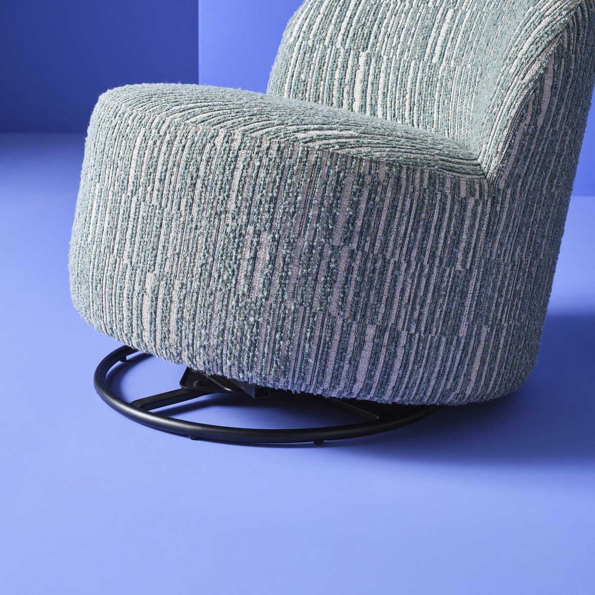 Fauteuil en tissu vert pivotant L74 cm - CULBUTO vert, CALICOSY