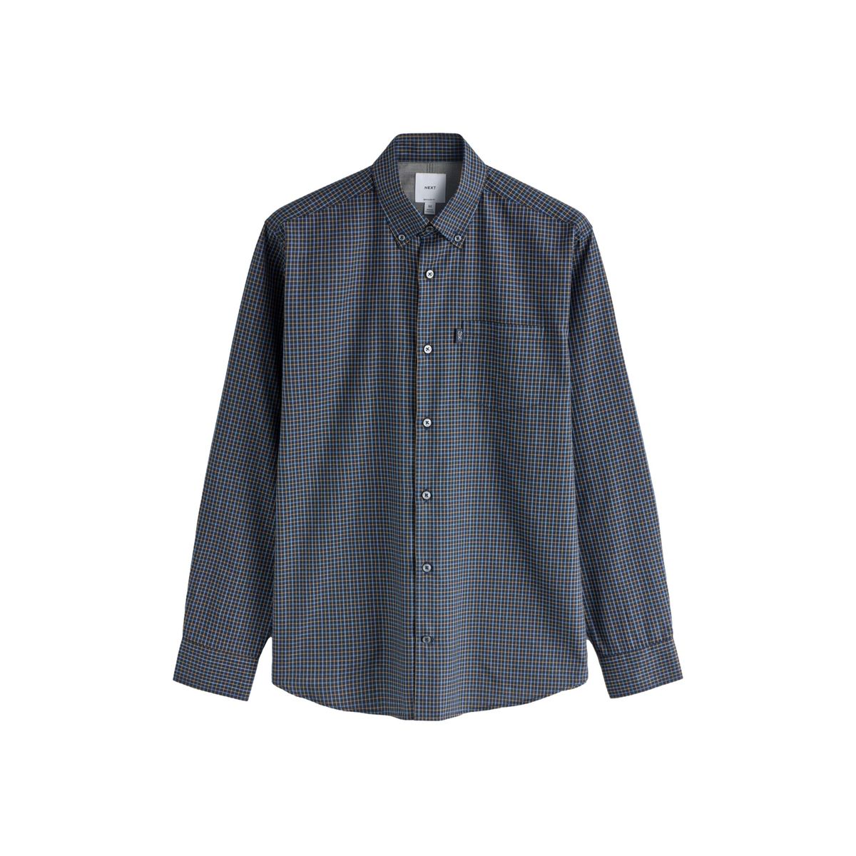 Chemise oxford standard boutonnée bleu, NEXT