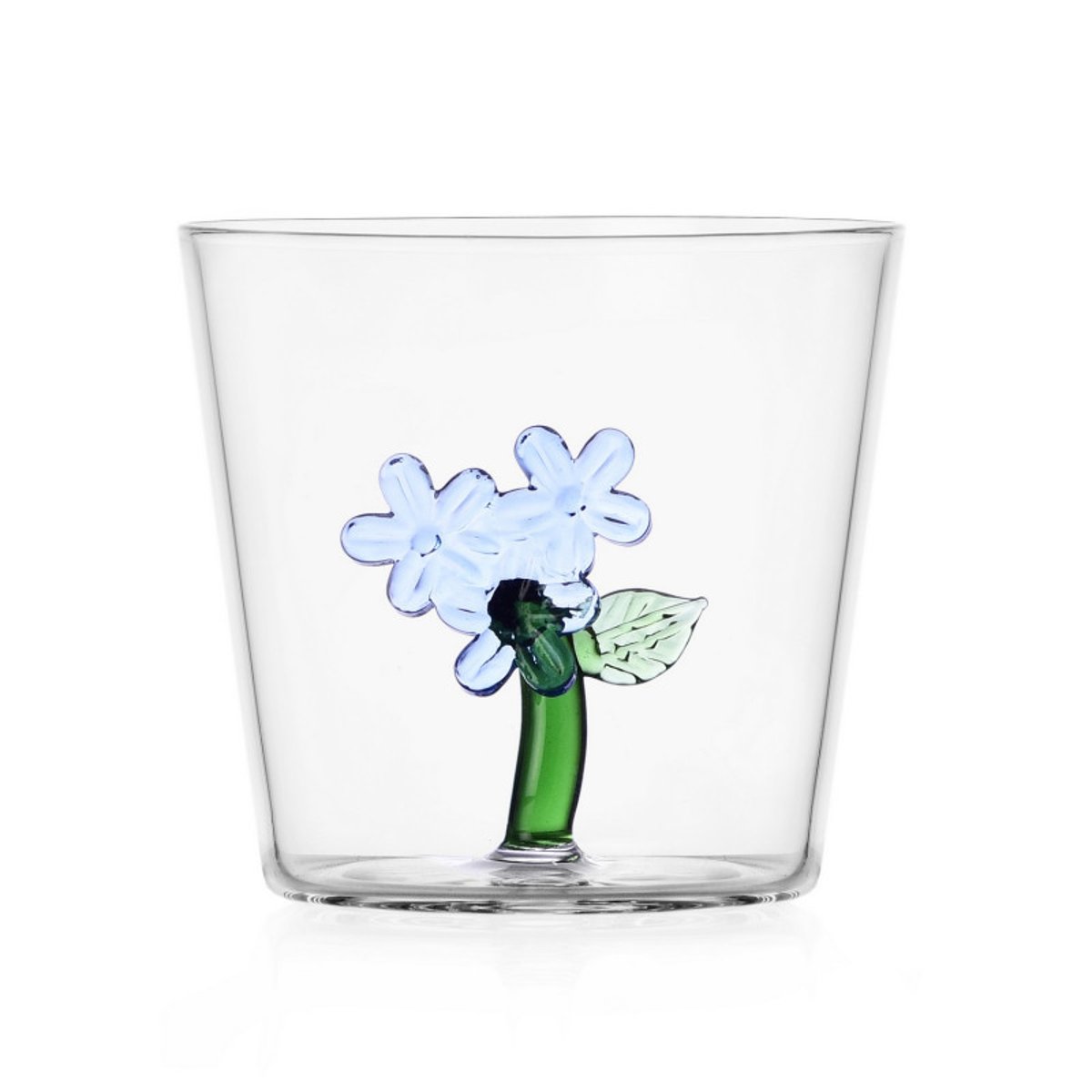 Verre à eau fleur BOTANICA Blue Flower bleu clair, ICHENDORF