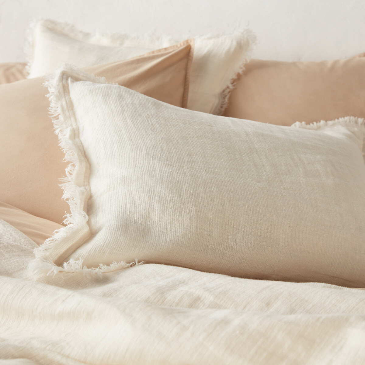 Housse de coussin lin lavé, Linange ecru, LA REDOUTE INTERIEURS