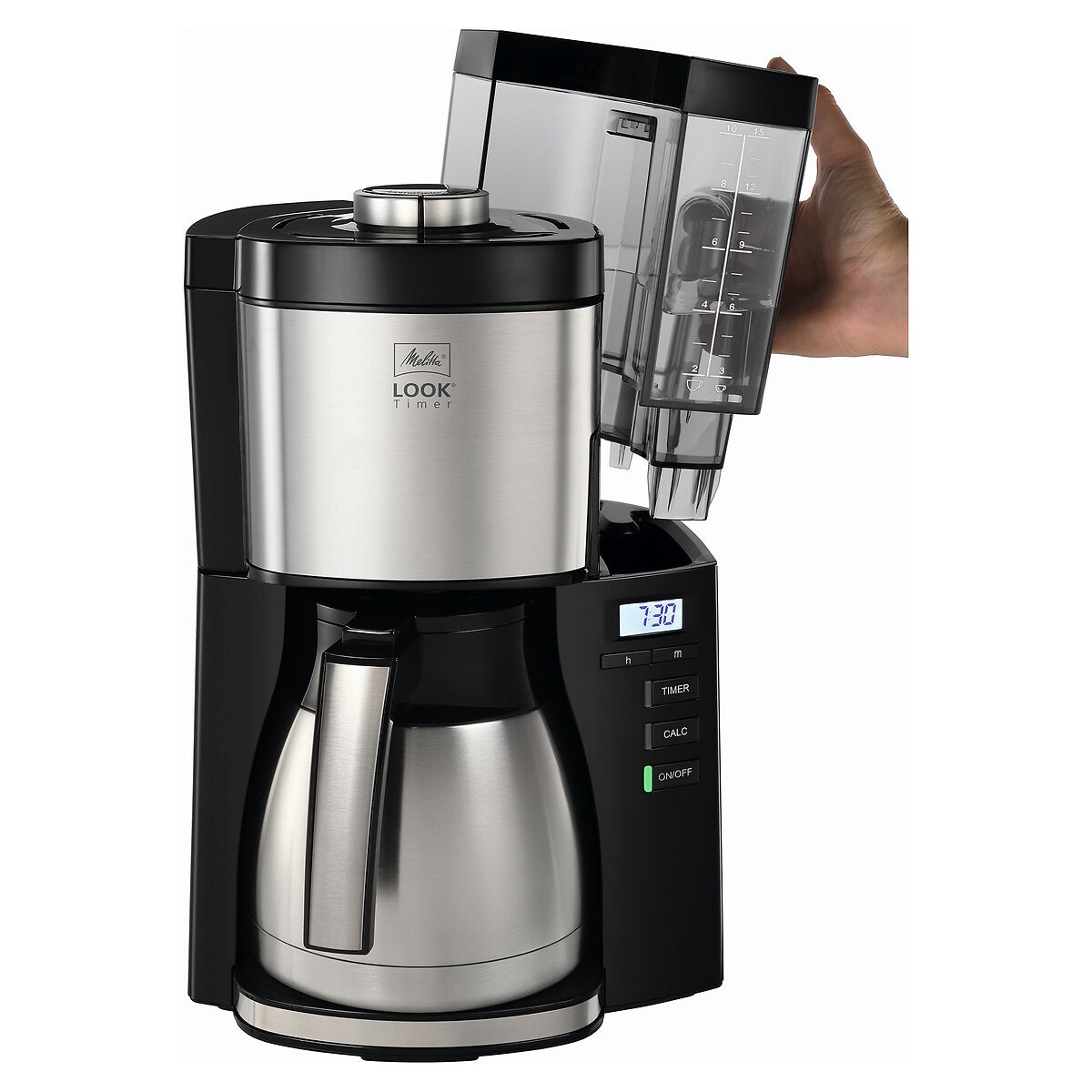 Cafetière filtre programmable Look Therm Timer noir/inox, MELITTA
