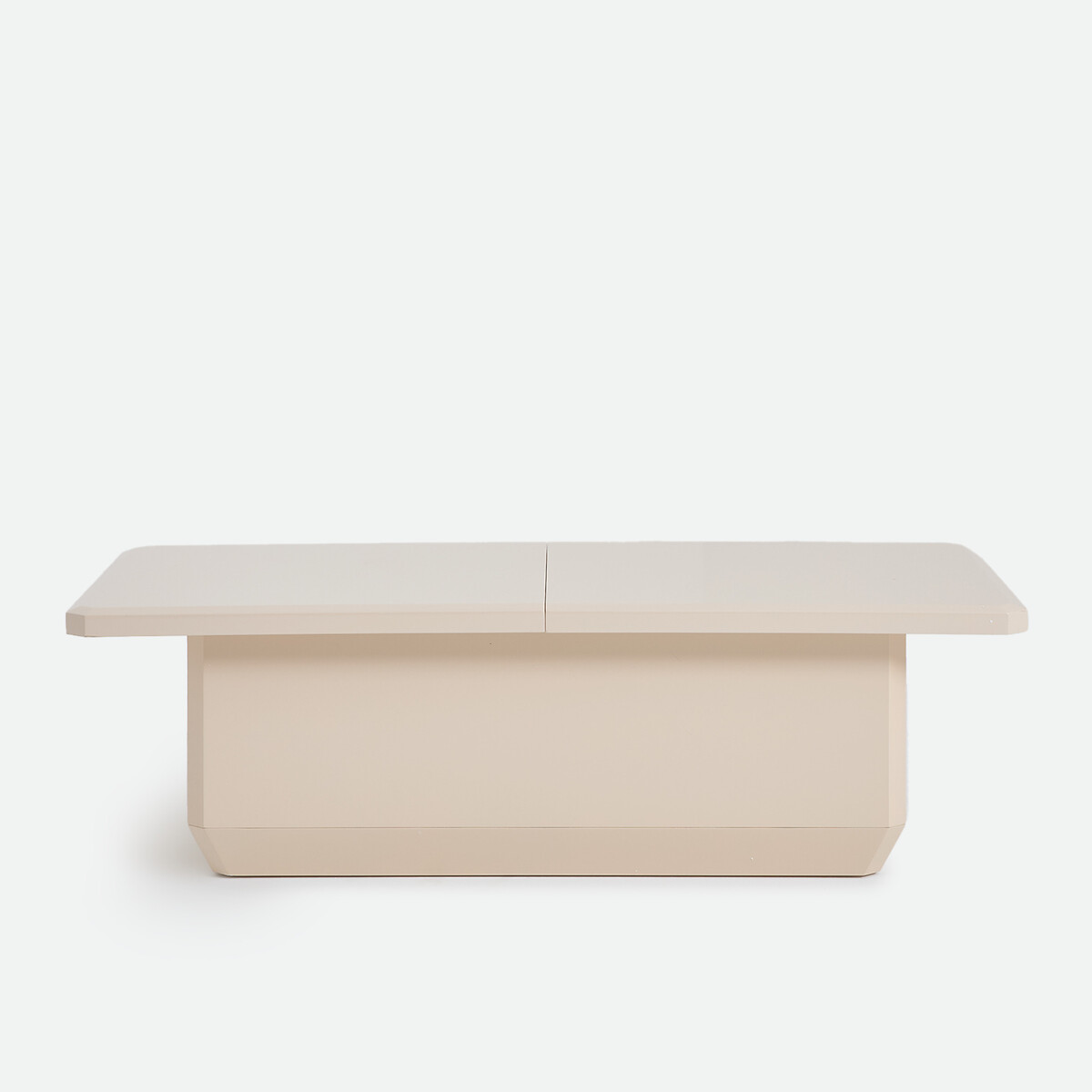 Mesa de centro tipo bar con espacio de almacenamiento, lacada con acabado brillante, ANGILA beige , LA REDOUTE INTERIEURS