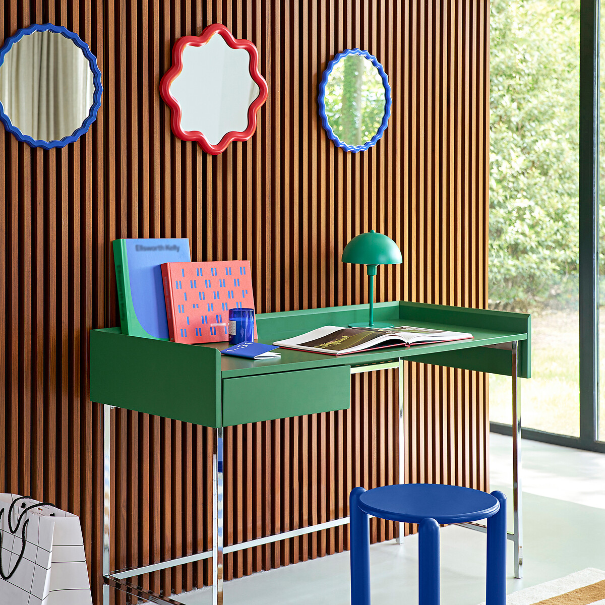 Miroir ondulé Ø35 cm, Nadima vert, LA REDOUTE INTERIEURS