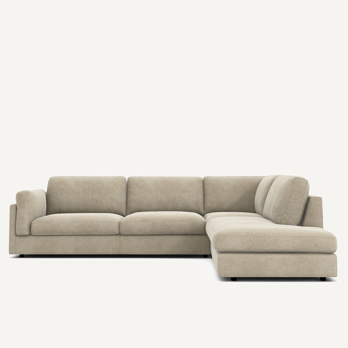 Divano letto angolare, in velluto di lino, César all mine, AM.PM
