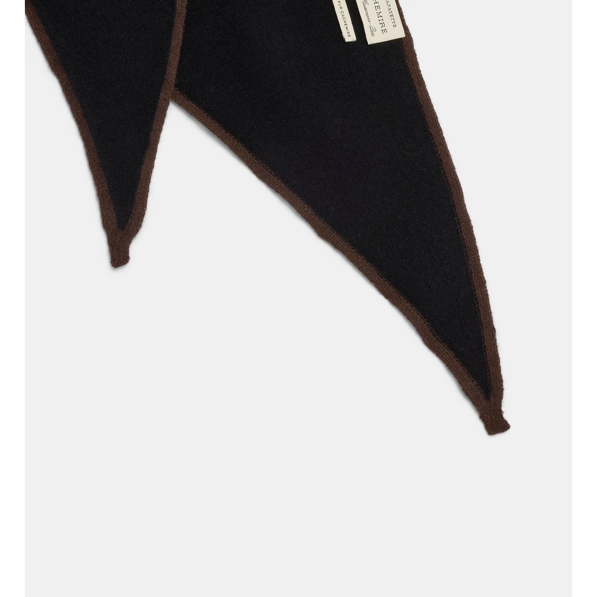 Echarpe triange slubon t cachemire noir et marron, GALERIES LAFAYETTE