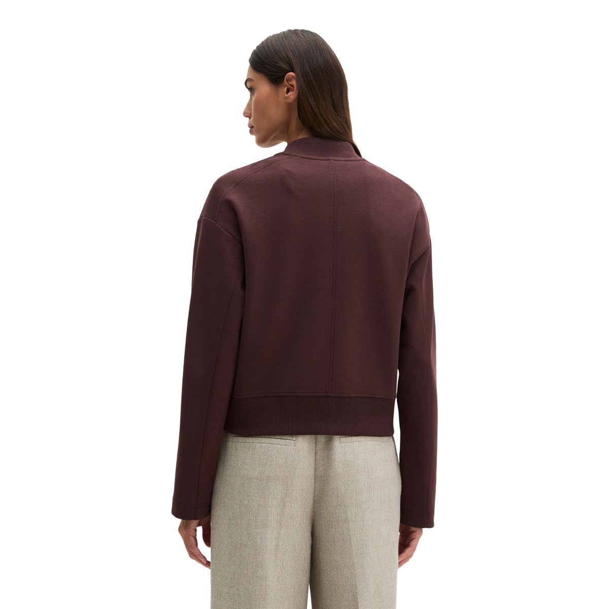 Blouson en jersey relaxed en qualité interlock rouge, MARC O'POLO