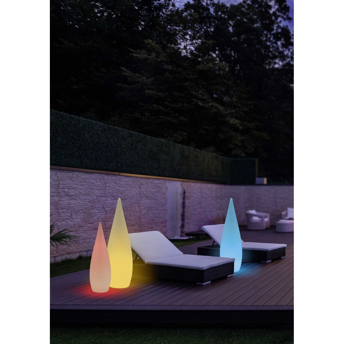 Lampe extérieur Palmas M blanc, TRIO