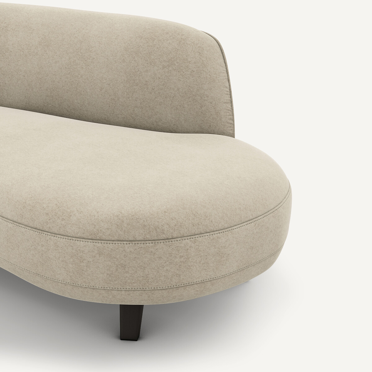 Chaise longue de terciopelo de lino, Rosebury, diseño de Emmanuel Gallina albatros, AM.PM X EMMANUEL GALLINA