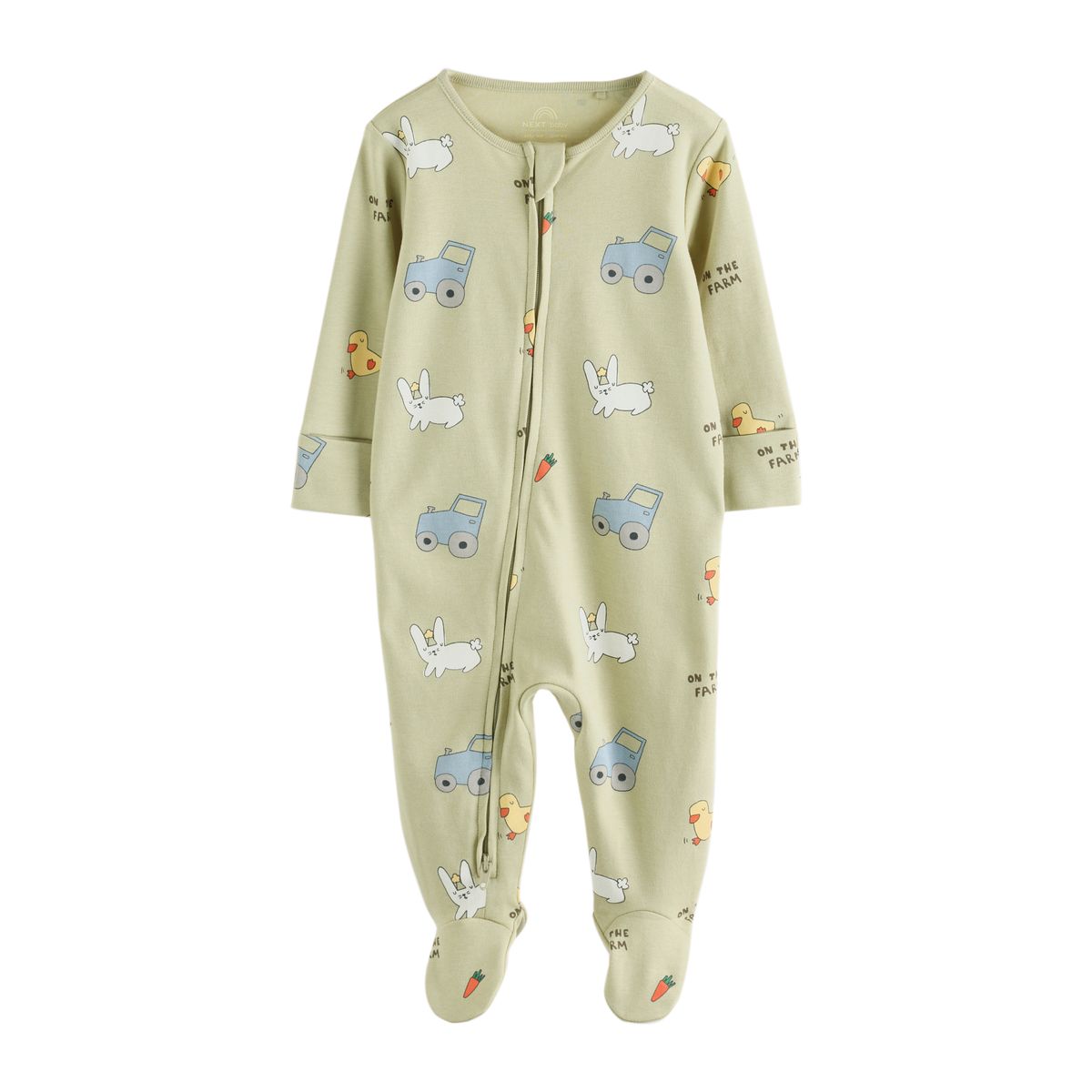 Dors-bien à zip double sens bébé, lot de 3 animaux de ferme jaunes, NEXT