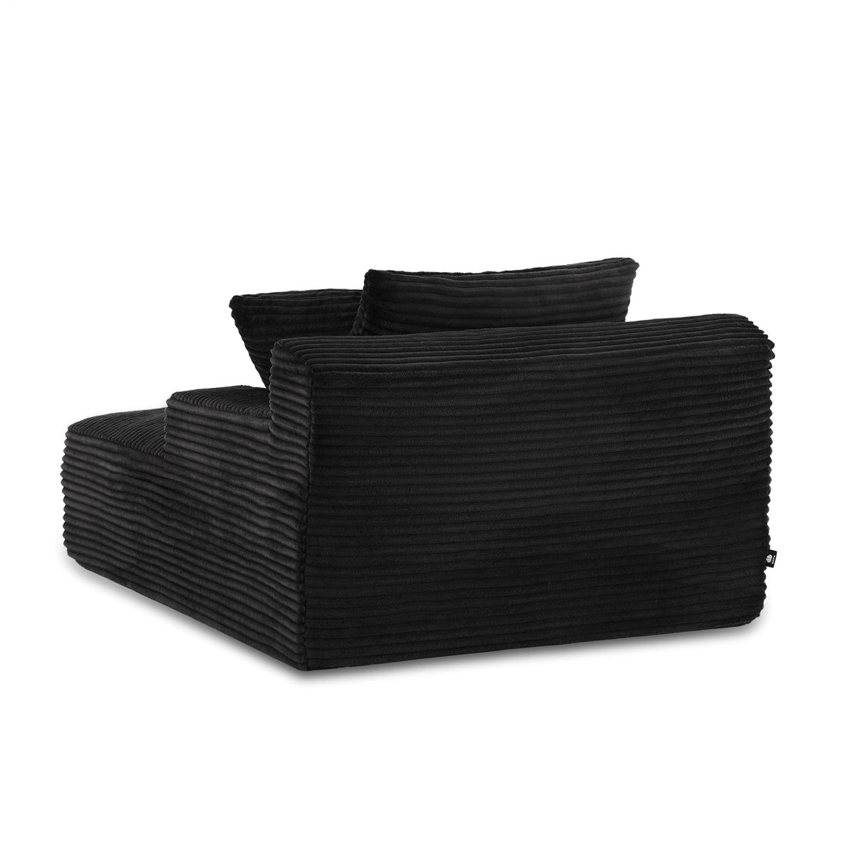 Canapé droit compressé fixe velours KENEDY gris, BAÏTA