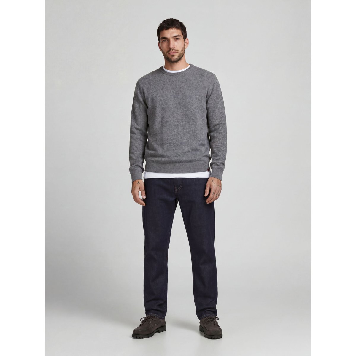 Pull En Maille grey melange 2, JACK & JONES
