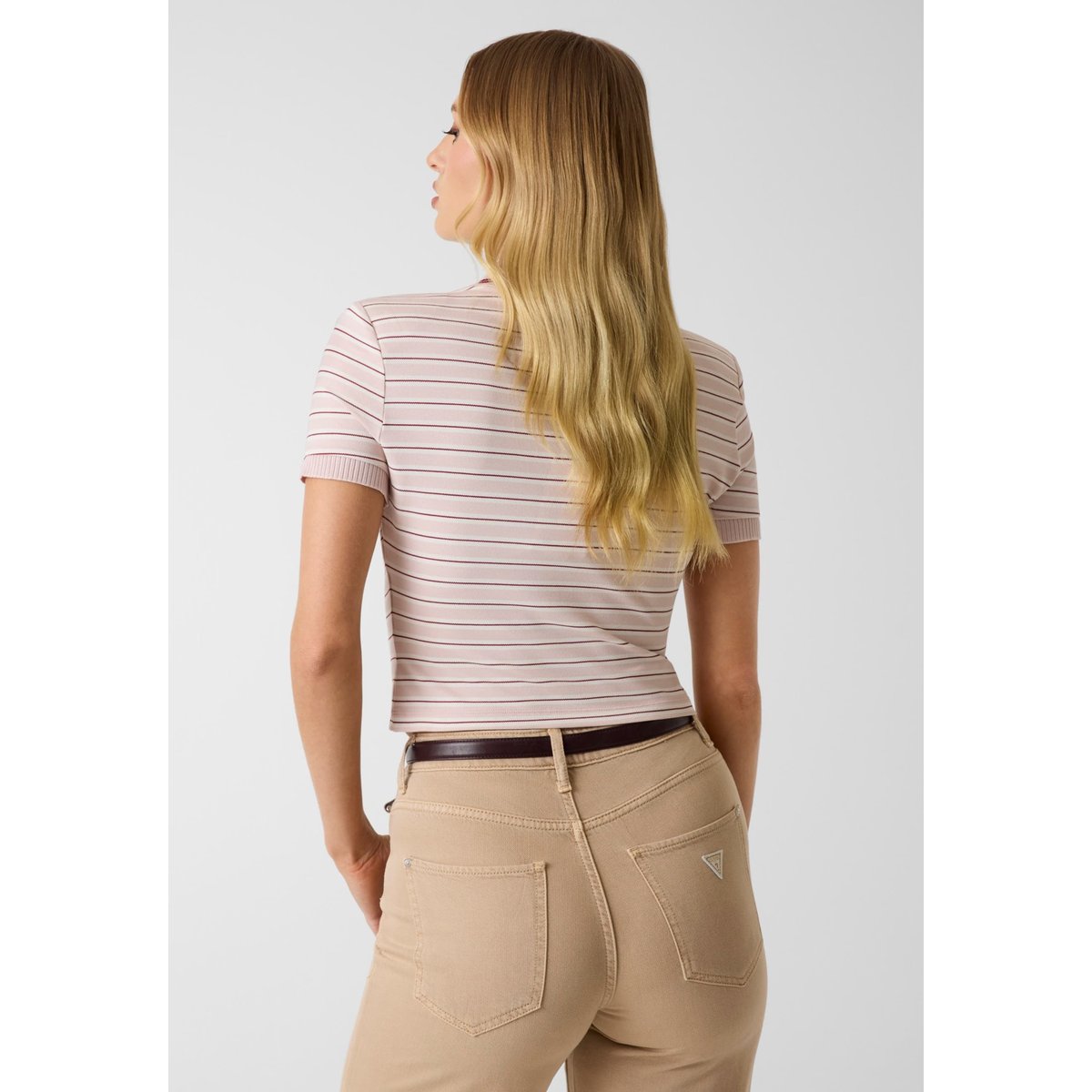 Polo Rayé rose multi, GUESS