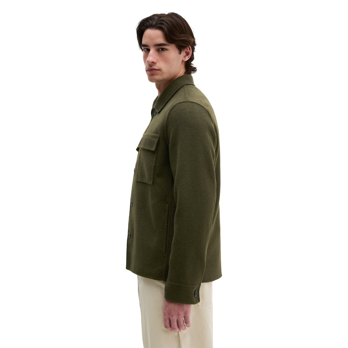 Veste réversible, coupe classique en mélange de laine vierge douce marron, MARC O'POLO