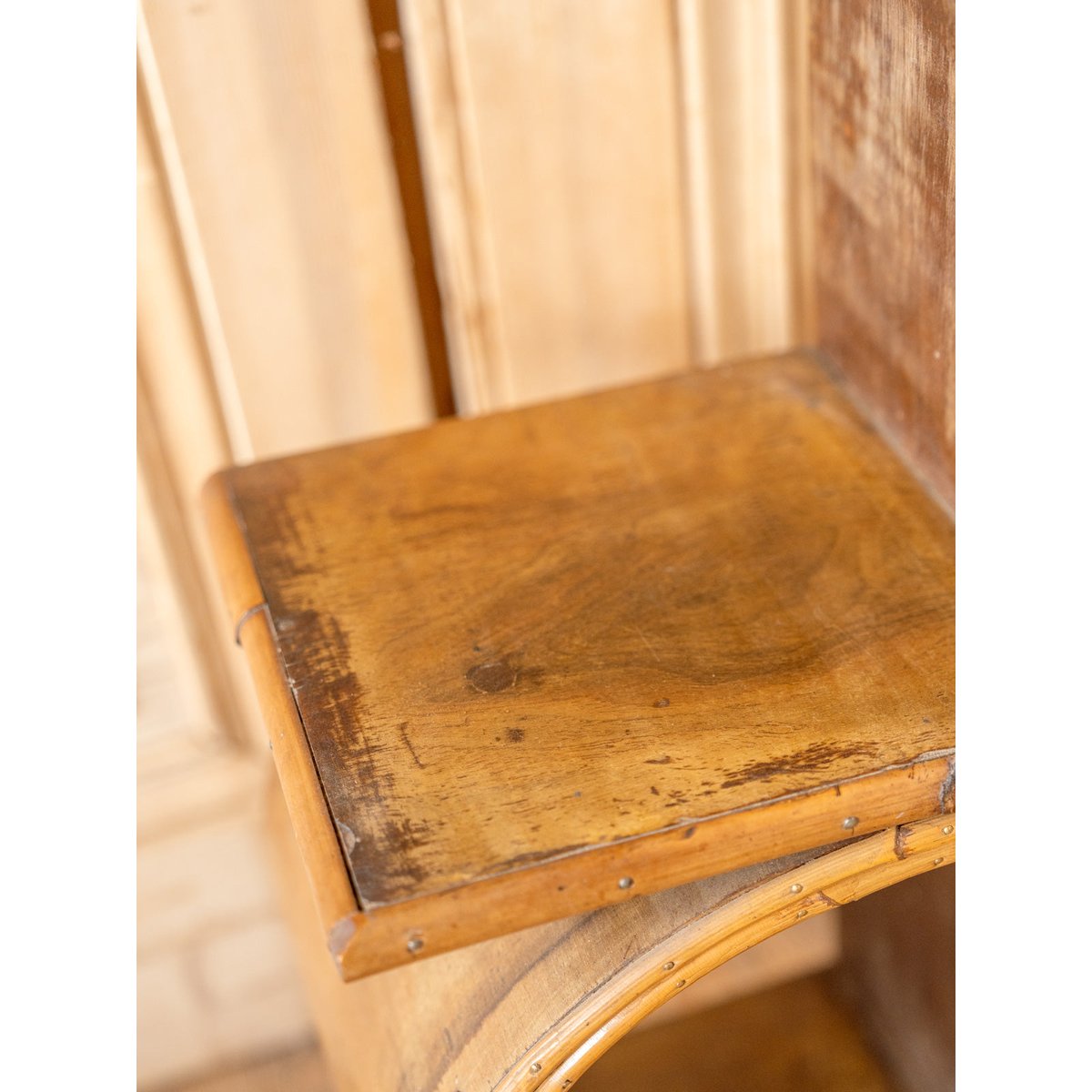 Étagère en rotin Gaëlle N°1472 - Bon état bois foncé, DEBONGOUT
