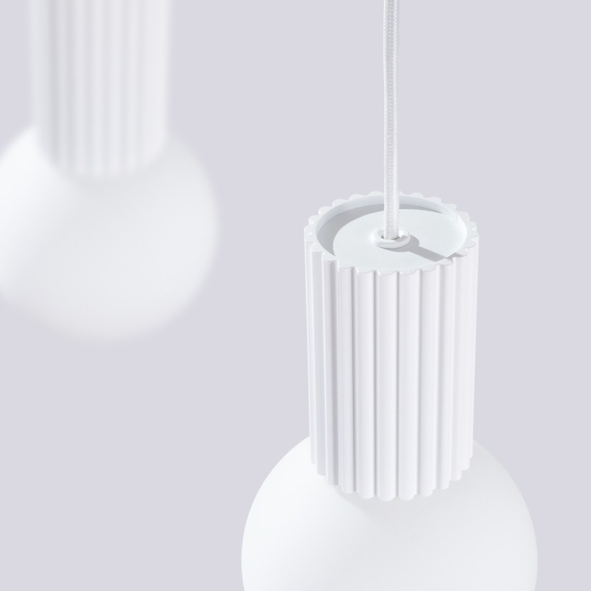 Suspension Aluminium Blanc G9 2 Halo blanc, EDEN