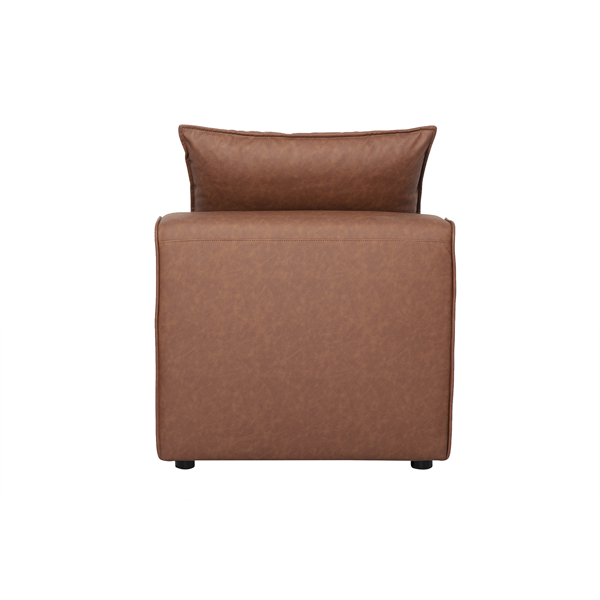Module droit pour canapé en cuir marron FERGUS marron, MILIBOO