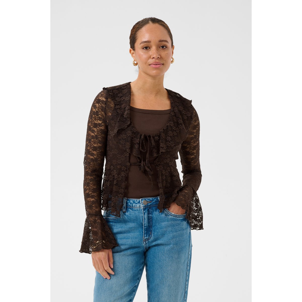 Blouse à manches longues marron coffeebean, KAFFE