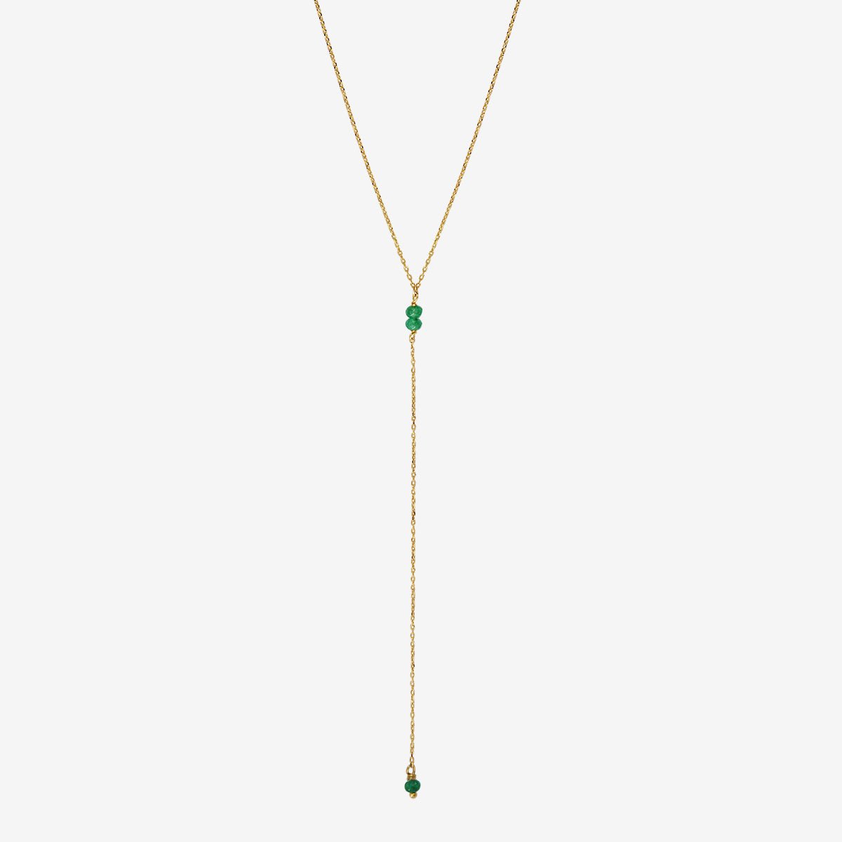 Collier cravate longue venus agate verte vert, CAROLINE NAJMAN