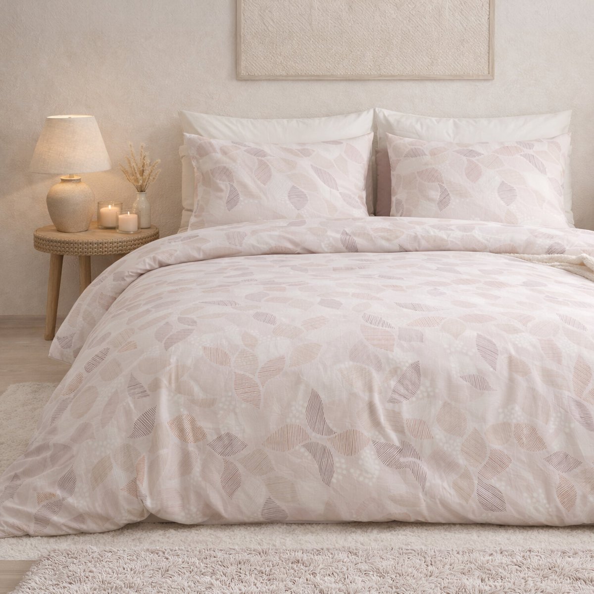 Parure housse de couette en coton imprimée, Alix multicolore, ATELIER DU COTON