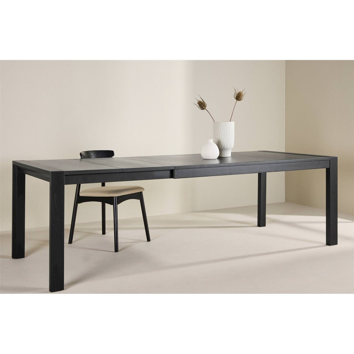 Table à manger extensible bois SLIDER noir, RECOLLECTION