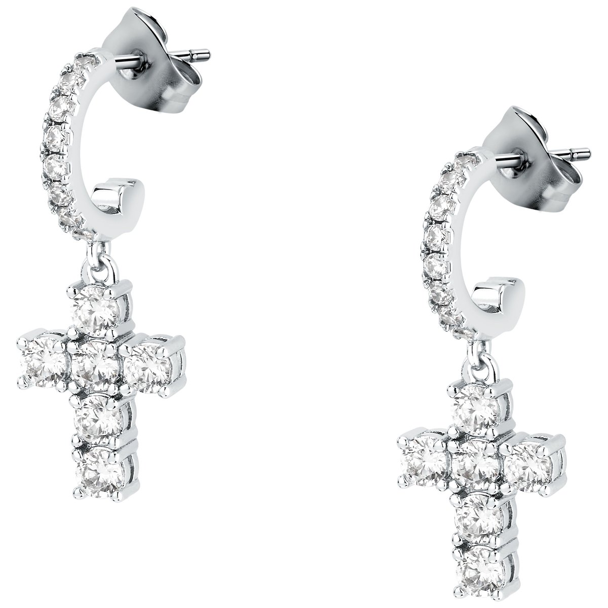 Boucles d'oreille CRISTALLI acier inoxydable, BLUESPIRIT