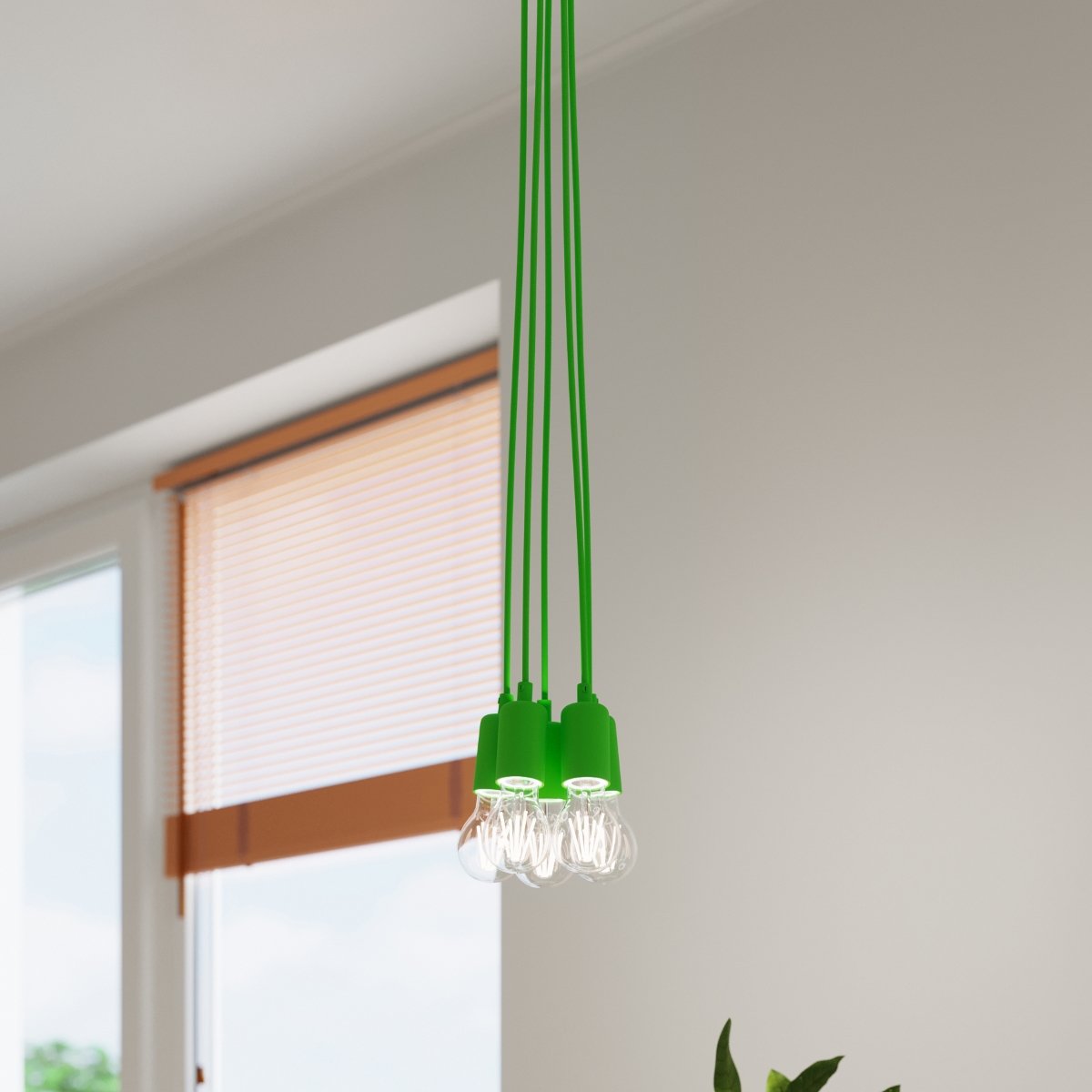Suspension PVC Vert E27 1 Diego vert, EDEN
