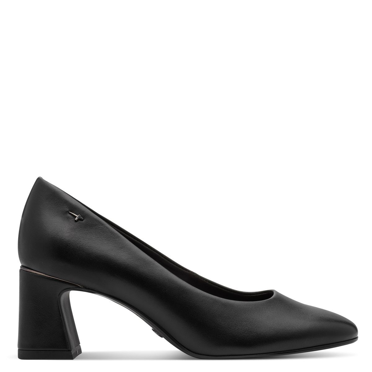Escarpin en cuir noir, TAMARIS