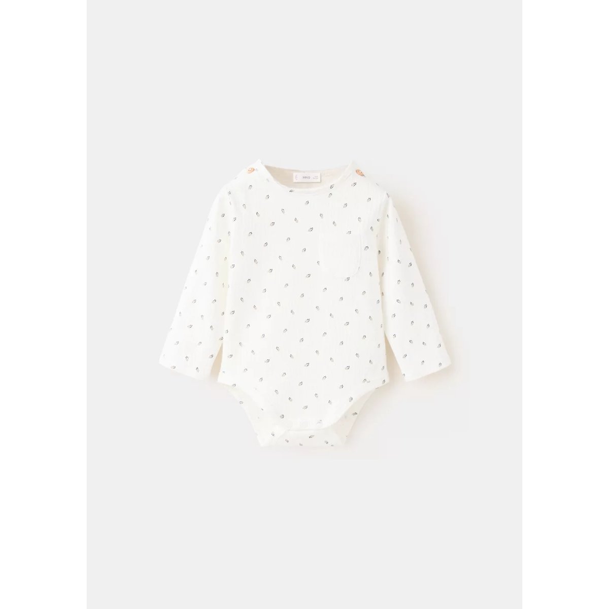 Body imprimé feuilles blanc cassé, MANGO BABY