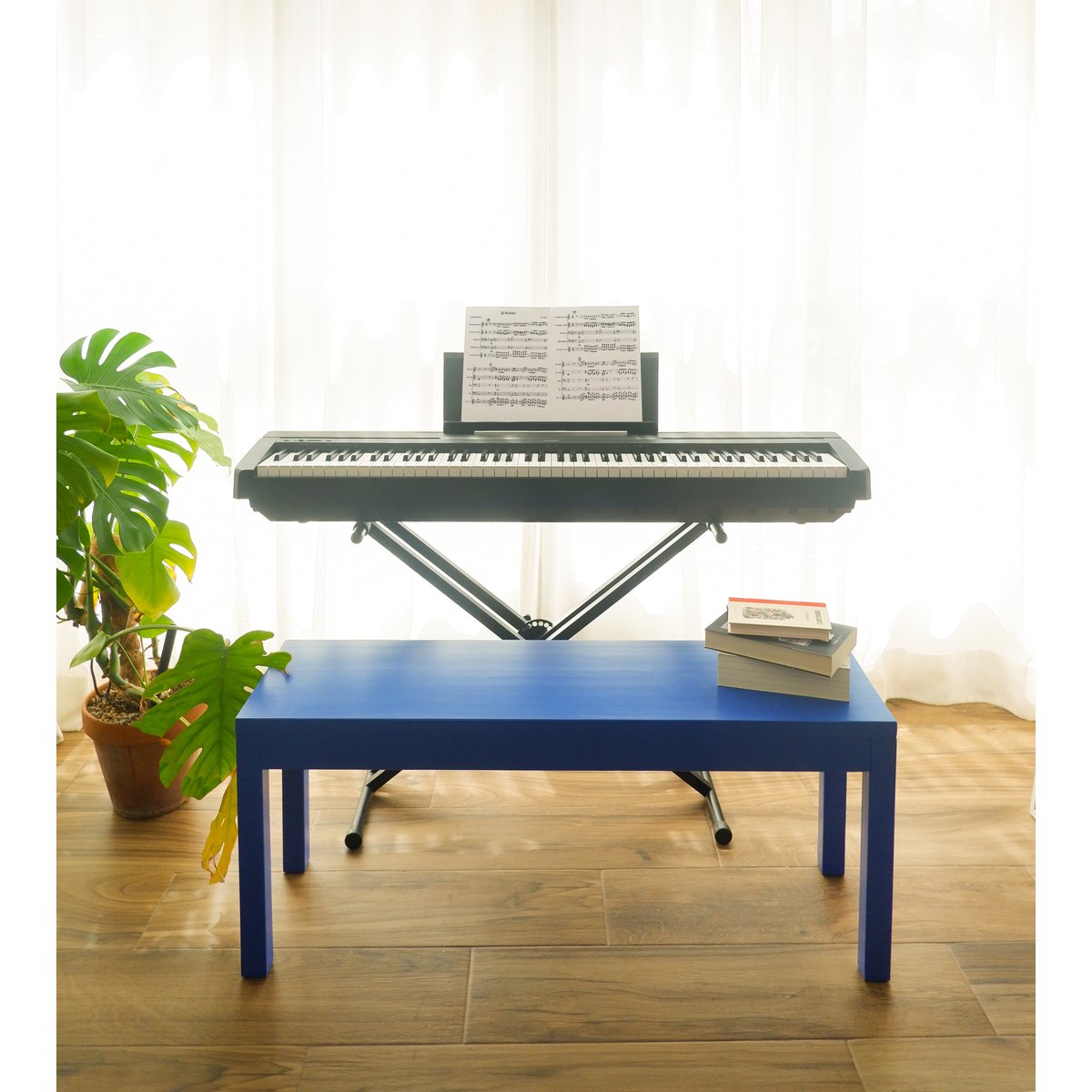 Banc en pin massif JULIETTE bleu prusse, REALLY NICE THINGS