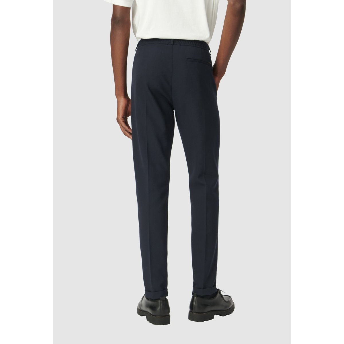 Pantalon de costume élastiqué dos bleu marine, IKKS