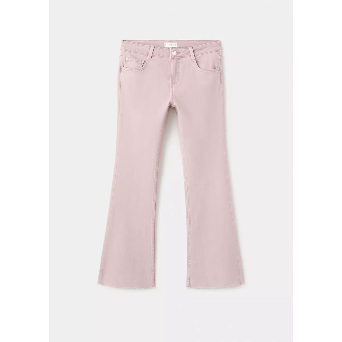 Jean flare crop rose pâle, MANGO TEEN