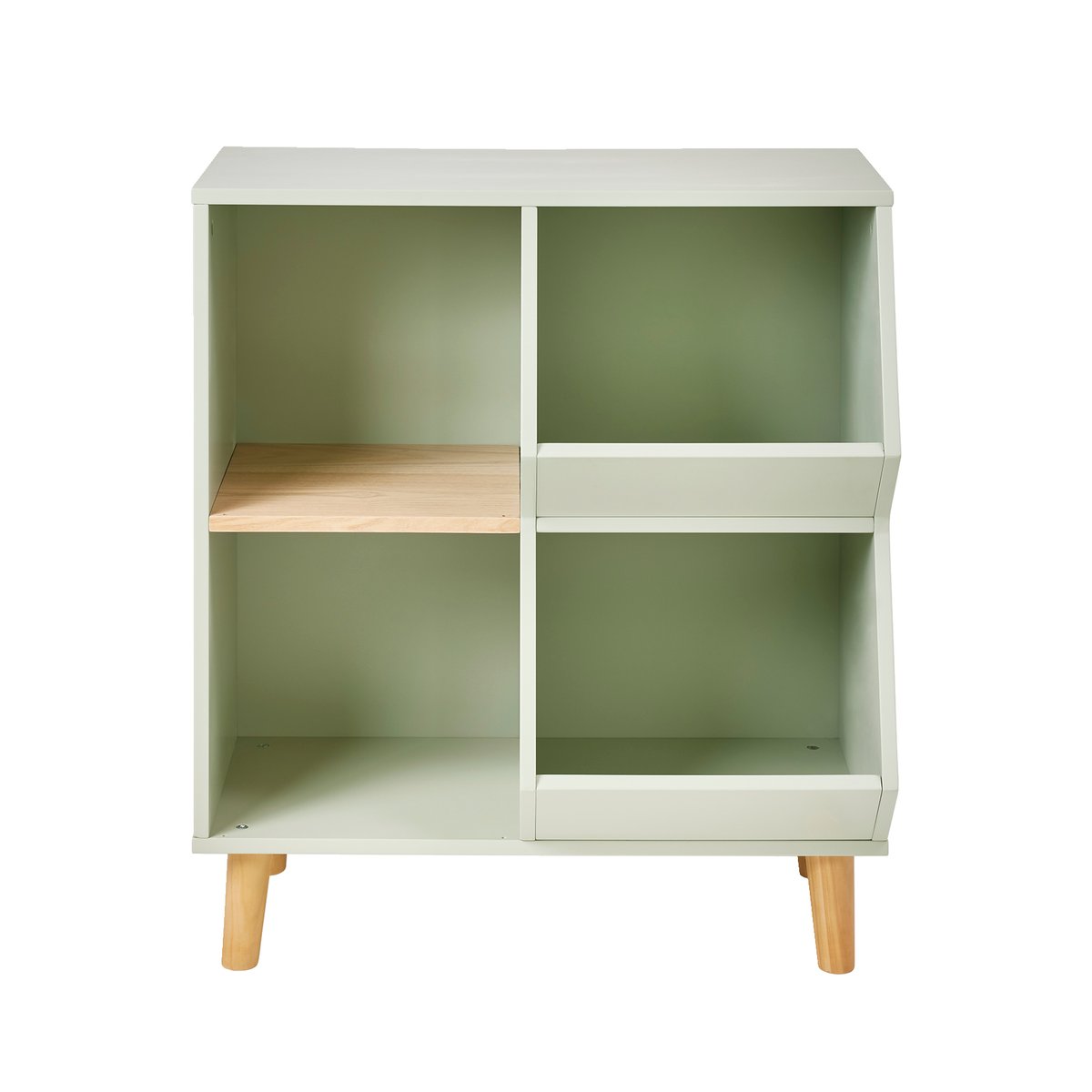 Rangements à case mix livres et jouets vert, VERTBAUDET