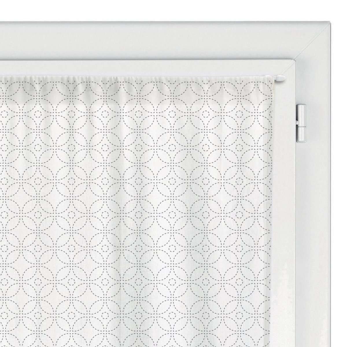 2 Rideaux Voile Touch Fantaisie blanc, LES ATELIERS DU LINGE