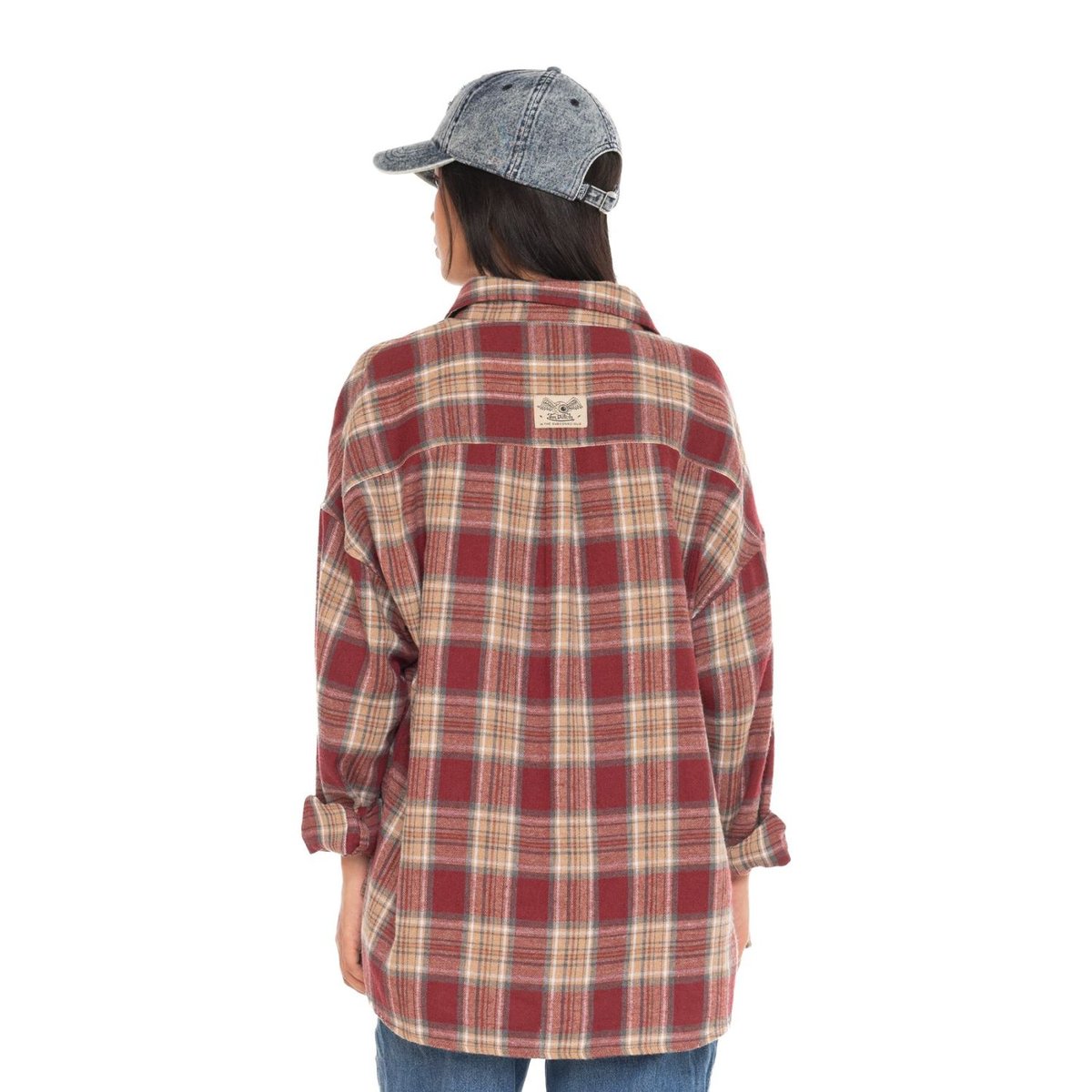 Chemise à carreaux DEBY rouge/rose foncé/beige/bleu foncé/, VON DUTCH