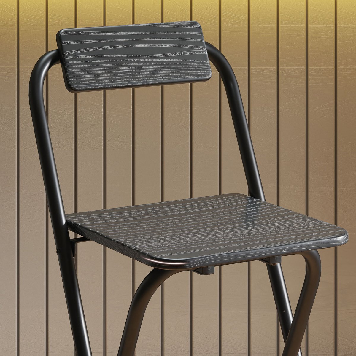 Tabouret de bar Acier Noir noir, HOMCOM