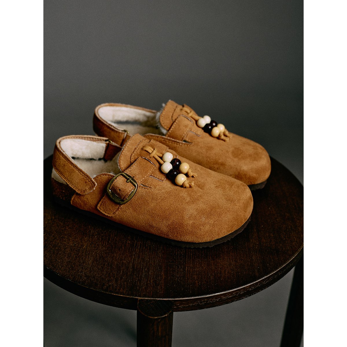 Chausson mule marron, VERTBAUDET