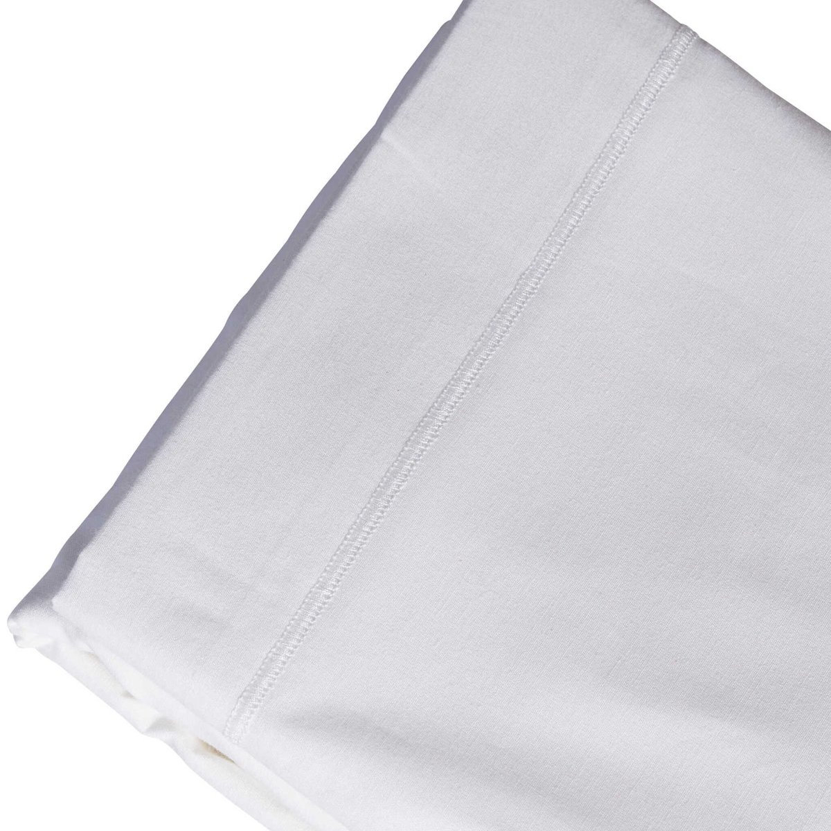 Drap plat coton made in France blanc, TERRE DE NUIT