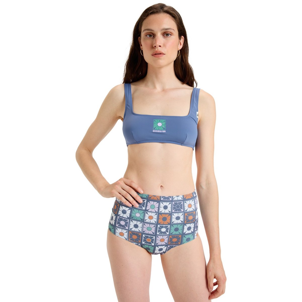 Haut de bikini tank OMAN bleu vintage indigo, QUIKSILVER