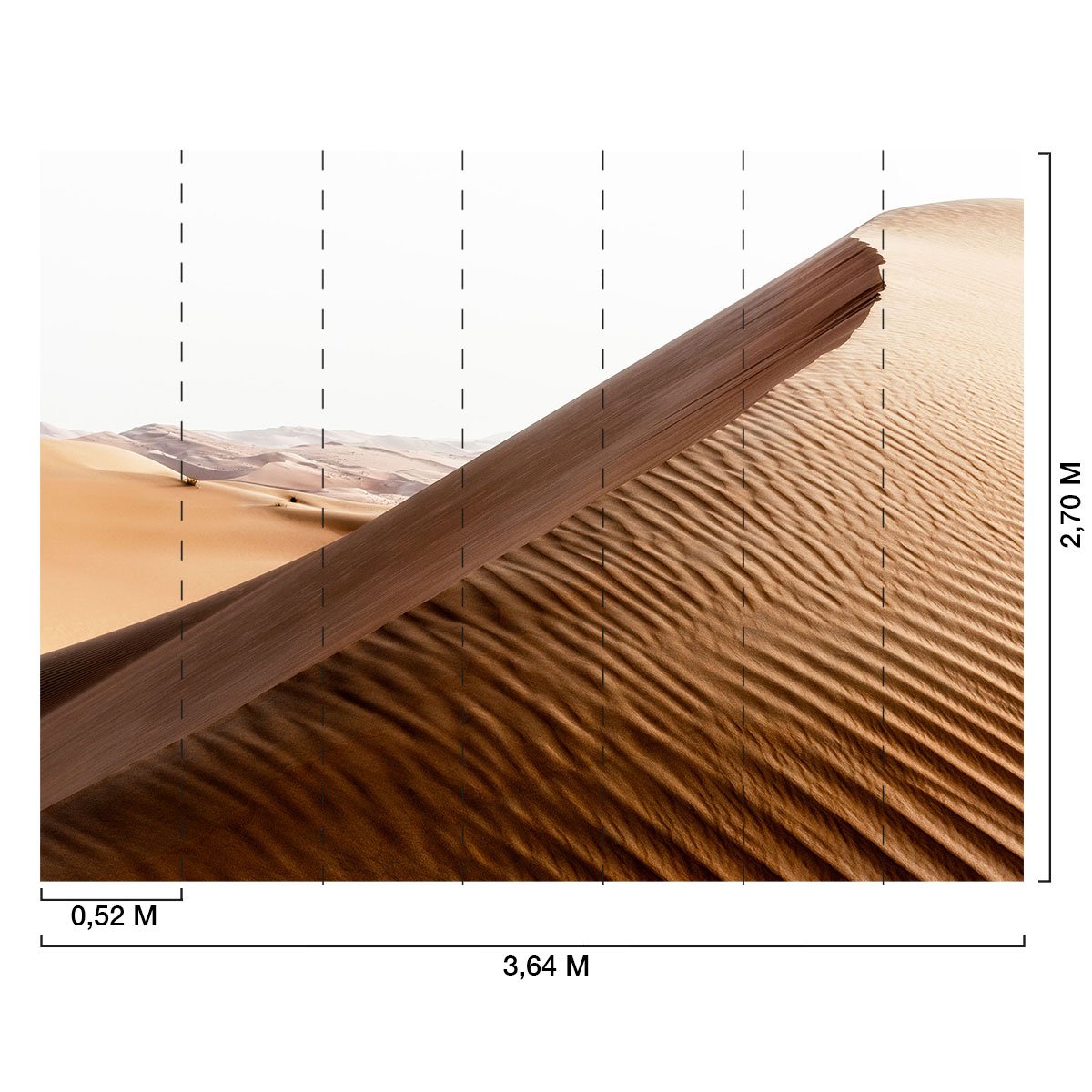 Papier peint panoramique dune du moyen orient intissé, HEXOA