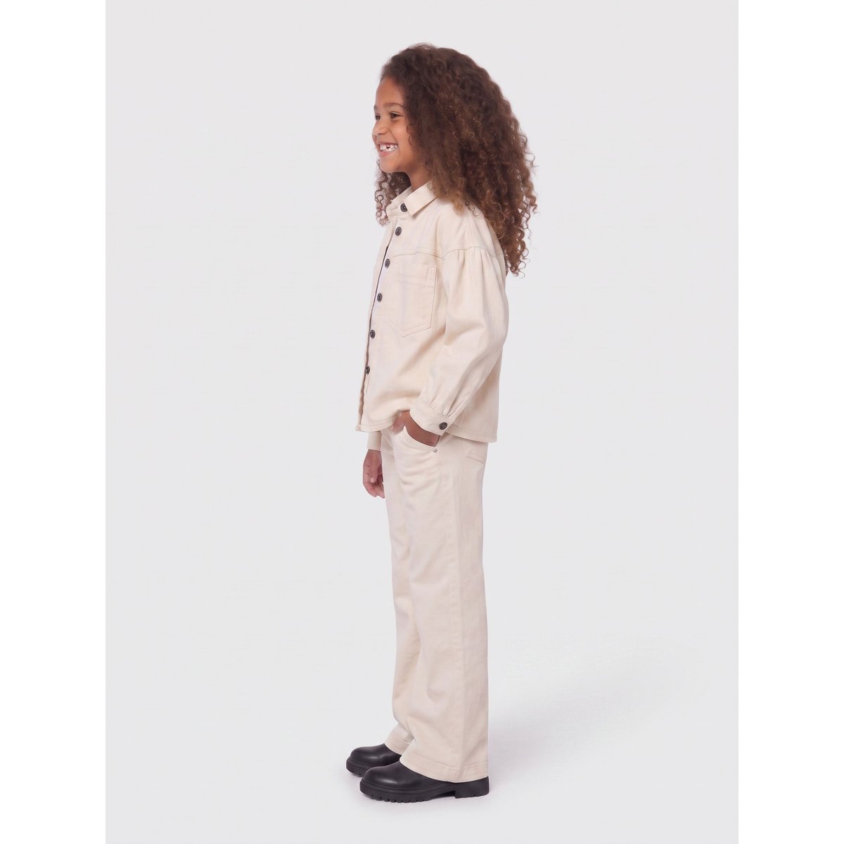 Pantalon À Jambe Large ecru, KIDS ONLY