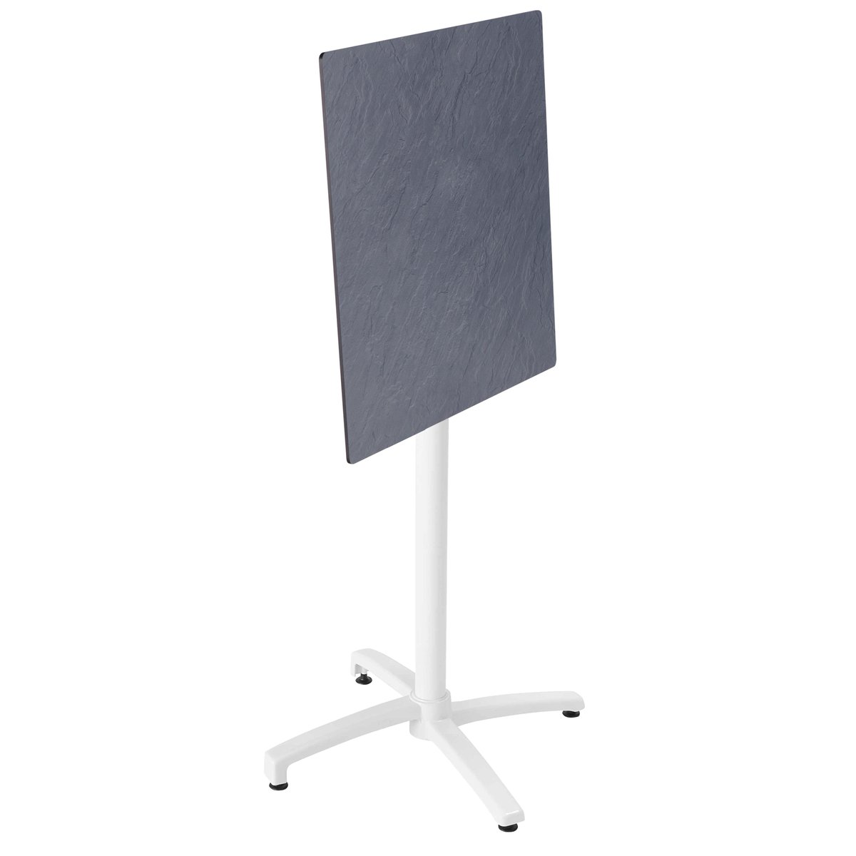 Ensemble table inclinable en hpl avec chaises hautes en métal, OPERA gris anthracite, OVIALA