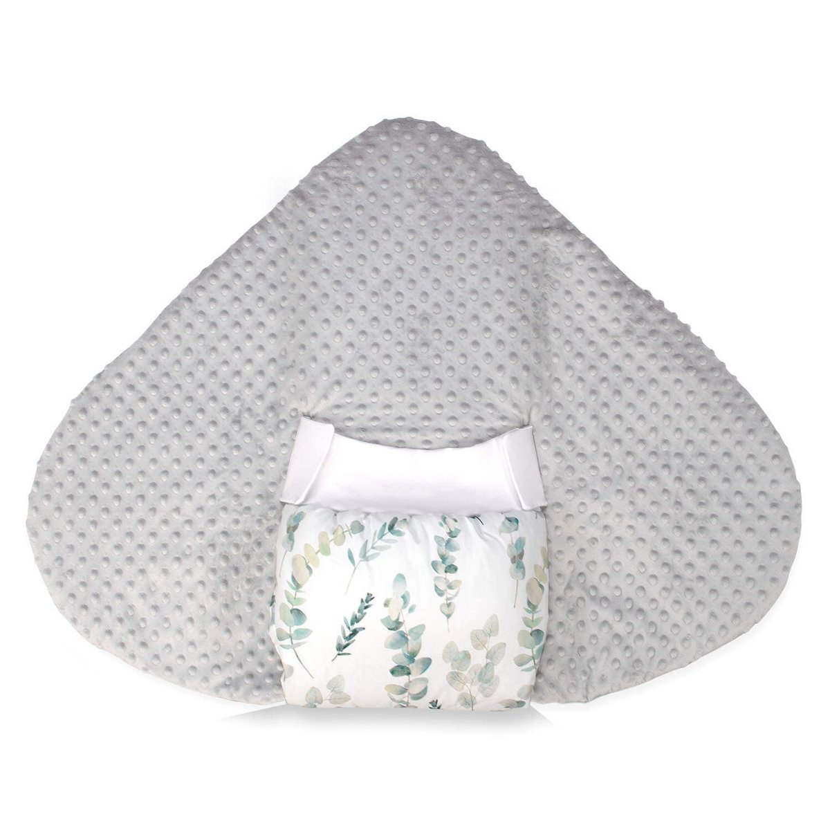 Gigoteuse d'emmaillotage évolutive en minky EUCALYPTUS eucalyptus, vert, gris, SEVIRA KIDS