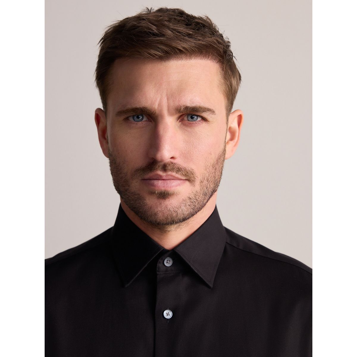 Chemise coton texturé signature noir, NEXT