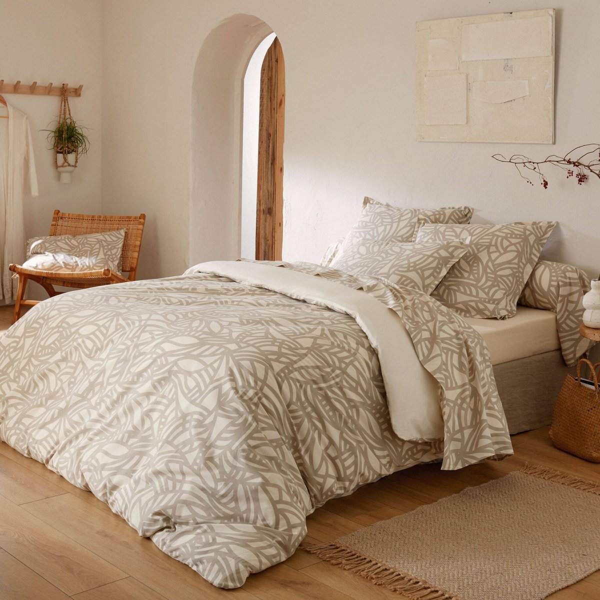 Housse de couette coton - SERENA beige, TRADILINGE