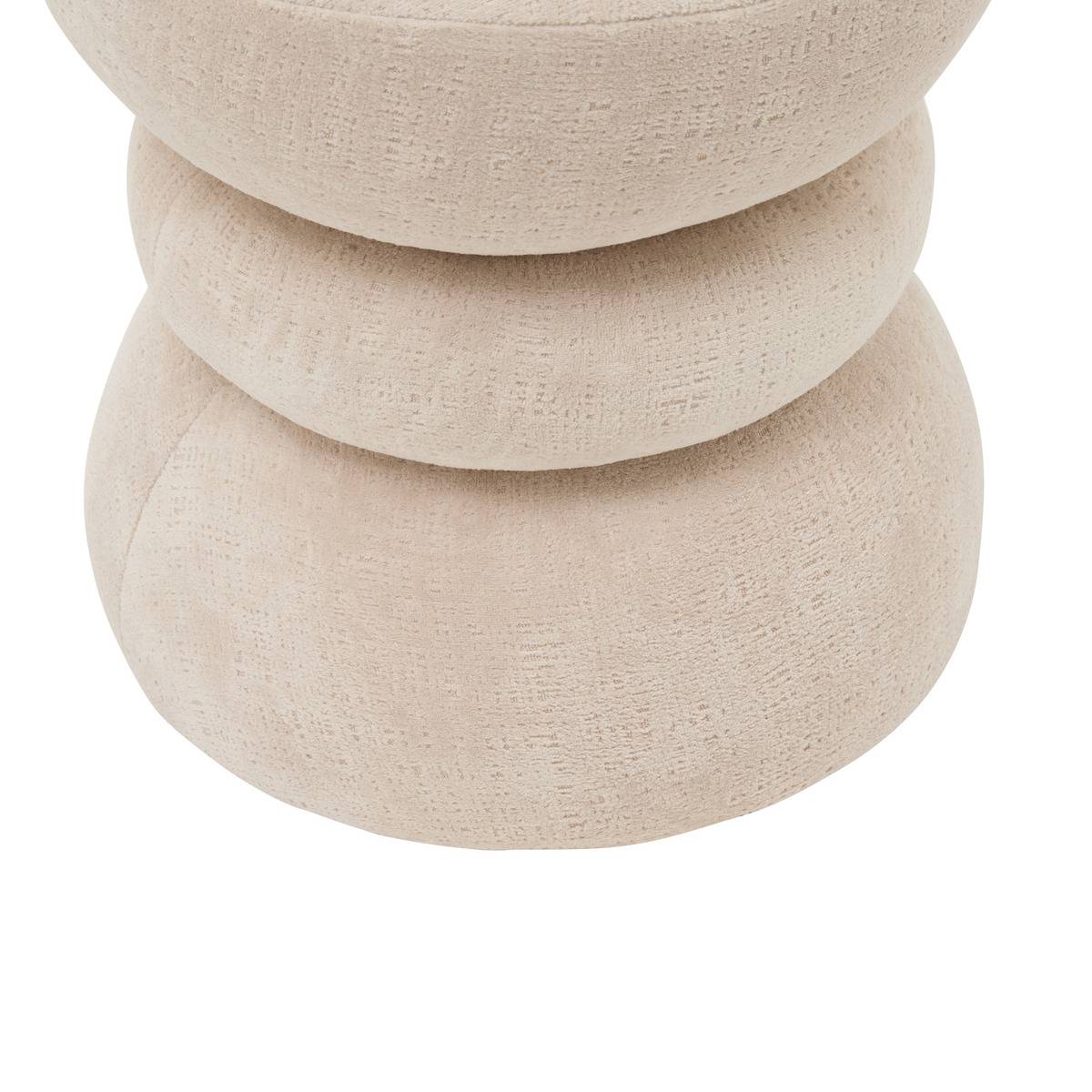 Pouf rond RITEM crème, ATMOSPHERA